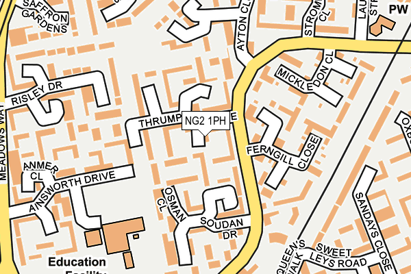 NG2 1PH map - OS OpenMap – Local (Ordnance Survey)