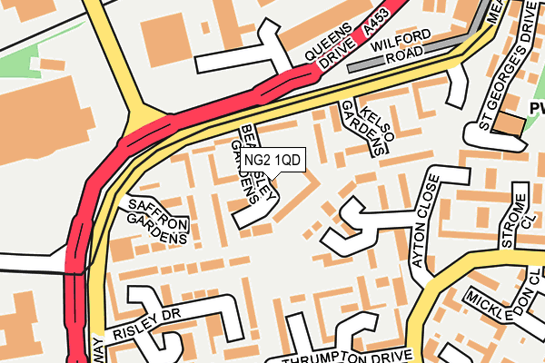 NG2 1QD map - OS OpenMap – Local (Ordnance Survey)