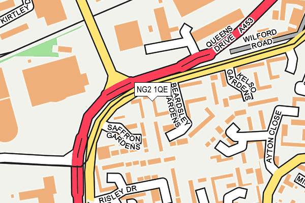 NG2 1QE map - OS OpenMap – Local (Ordnance Survey)