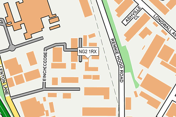 NG2 1RX map - OS OpenMap – Local (Ordnance Survey)