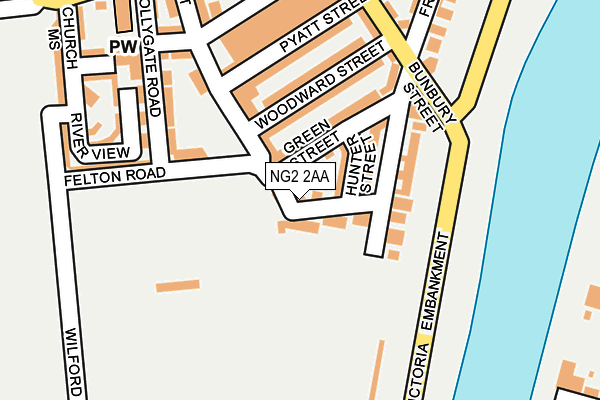 NG2 2AA map - OS OpenMap – Local (Ordnance Survey)