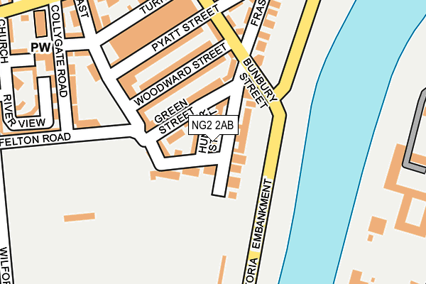 NG2 2AB map - OS OpenMap – Local (Ordnance Survey)