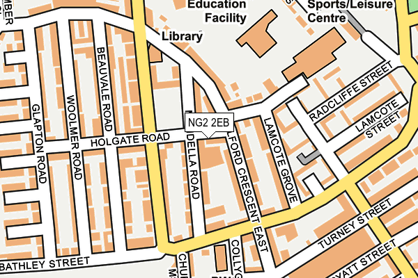 NG2 2EB map - OS OpenMap – Local (Ordnance Survey)