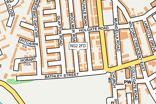 NG2 2FD map - OS OpenMap – Local (Ordnance Survey)