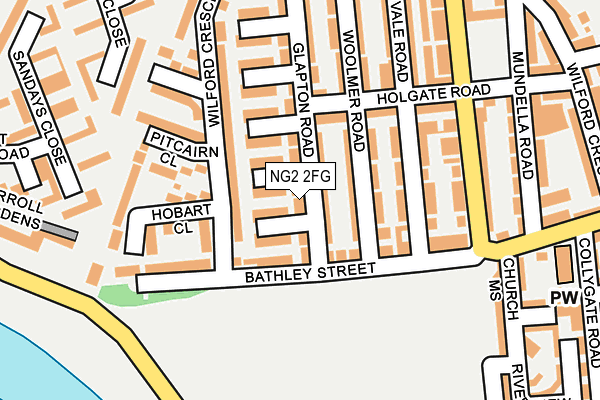 NG2 2FG map - OS OpenMap – Local (Ordnance Survey)