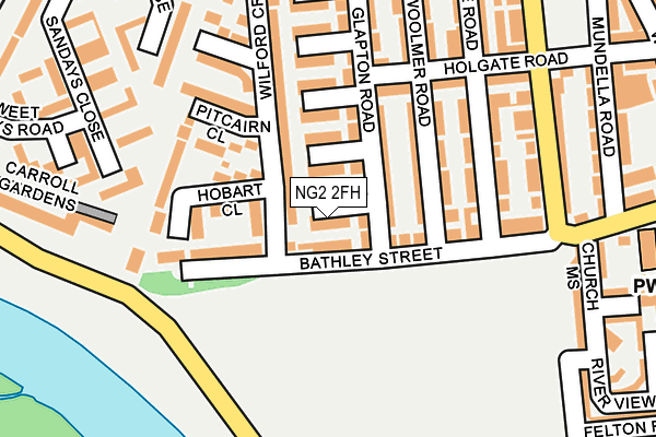 NG2 2FH map - OS OpenMap – Local (Ordnance Survey)