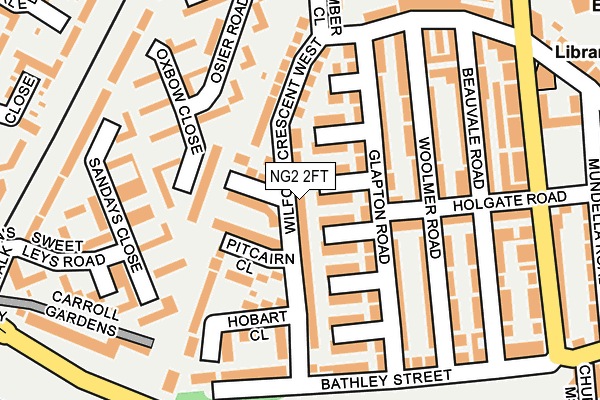 NG2 2FT map - OS OpenMap – Local (Ordnance Survey)