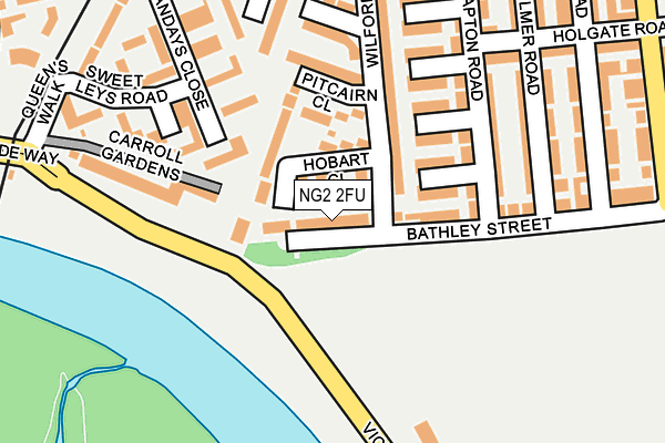 NG2 2FU map - OS OpenMap – Local (Ordnance Survey)