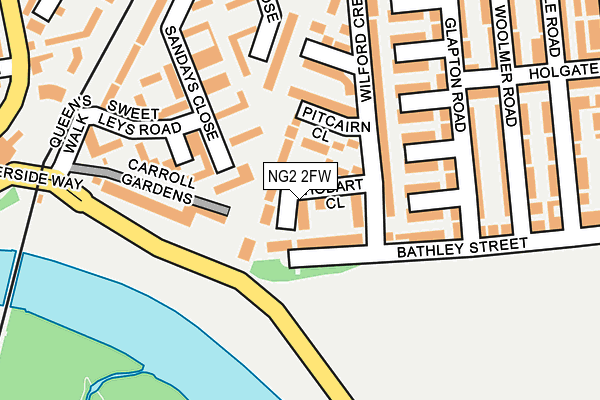 NG2 2FW map - OS OpenMap – Local (Ordnance Survey)