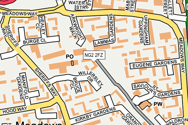 NG2 2FZ map - OS OpenMap – Local (Ordnance Survey)