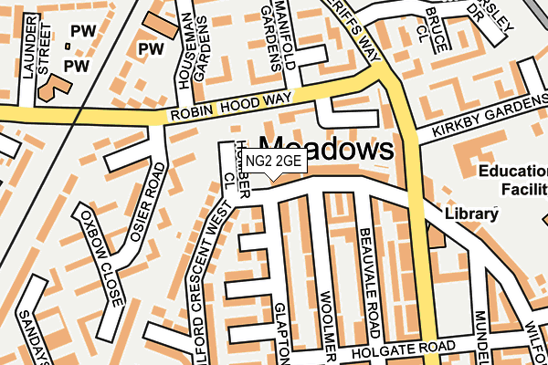 NG2 2GE map - OS OpenMap – Local (Ordnance Survey)