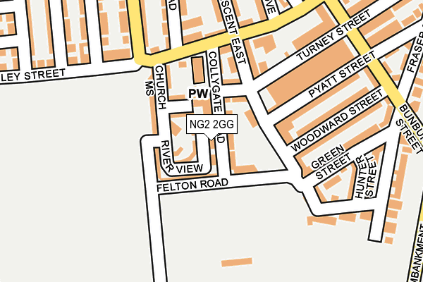 NG2 2GG map - OS OpenMap – Local (Ordnance Survey)