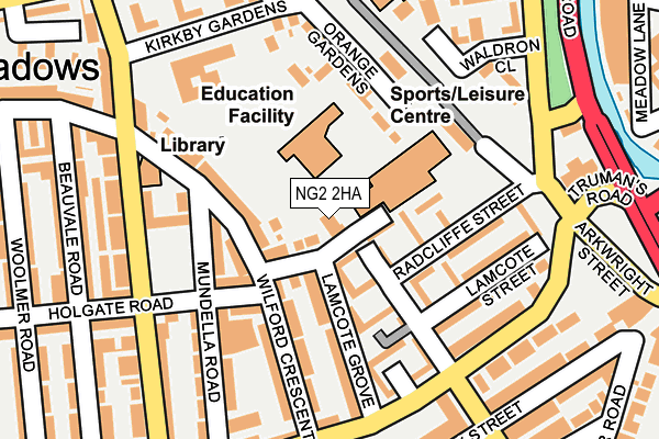 NG2 2HA map - OS OpenMap – Local (Ordnance Survey)