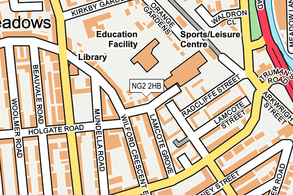 NG2 2HB map - OS OpenMap – Local (Ordnance Survey)