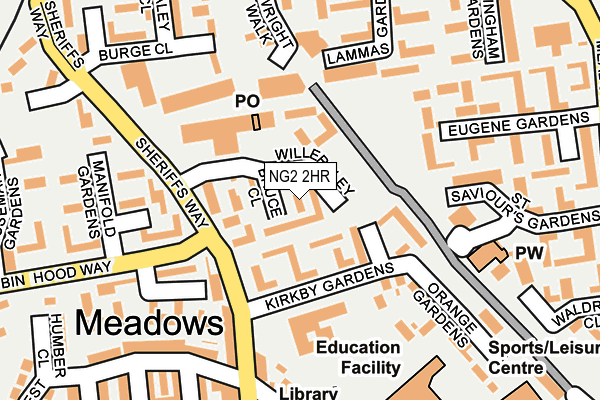 NG2 2HR map - OS OpenMap – Local (Ordnance Survey)