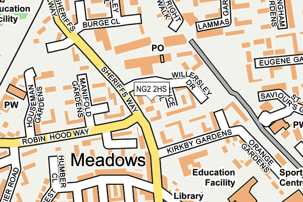 NG2 2HS map - OS OpenMap – Local (Ordnance Survey)