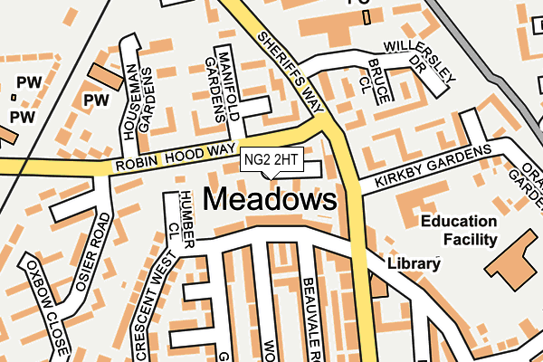 NG2 2HT map - OS OpenMap – Local (Ordnance Survey)