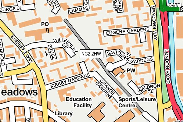 NG2 2HW map - OS OpenMap – Local (Ordnance Survey)
