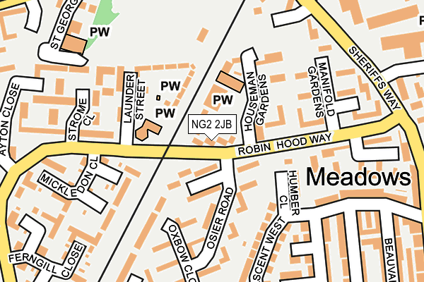 NG2 2JB map - OS OpenMap – Local (Ordnance Survey)