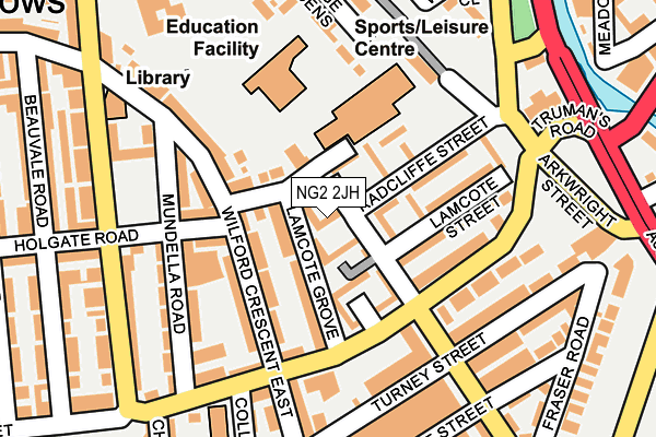 NG2 2JH map - OS OpenMap – Local (Ordnance Survey)