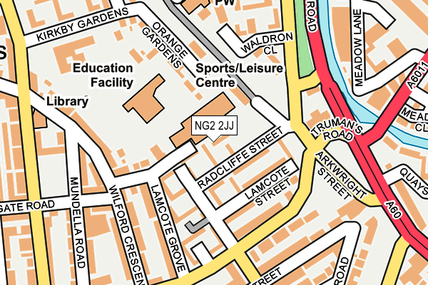 NG2 2JJ map - OS OpenMap – Local (Ordnance Survey)