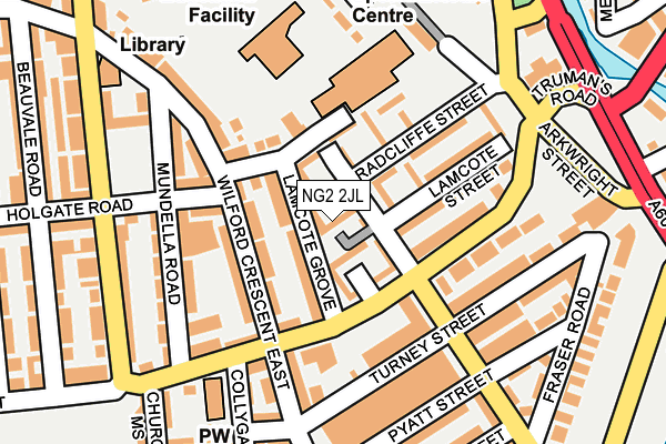 NG2 2JL map - OS OpenMap – Local (Ordnance Survey)
