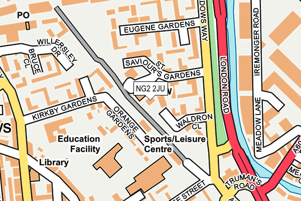 NG2 2JU map - OS OpenMap – Local (Ordnance Survey)
