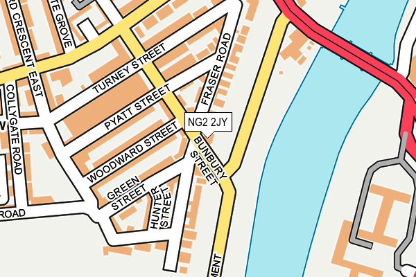 NG2 2JY map - OS OpenMap – Local (Ordnance Survey)