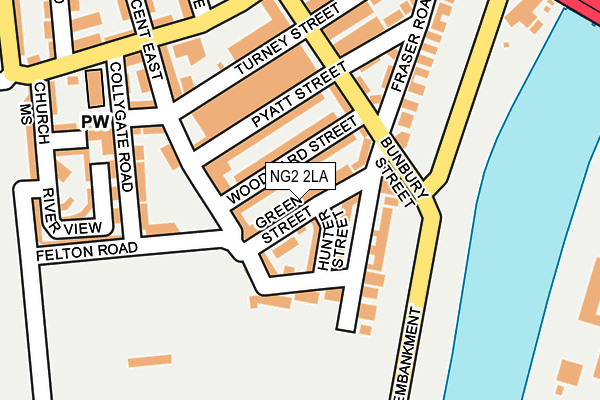 NG2 2LA map - OS OpenMap – Local (Ordnance Survey)