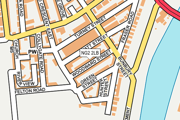 NG2 2LB map - OS OpenMap – Local (Ordnance Survey)