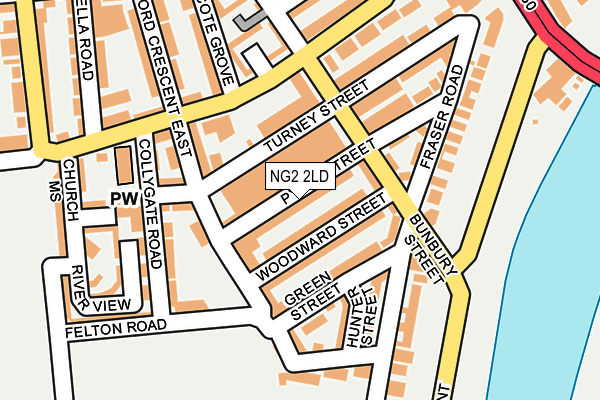 NG2 2LD map - OS OpenMap – Local (Ordnance Survey)