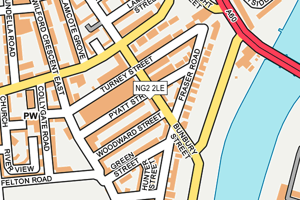 NG2 2LE map - OS OpenMap – Local (Ordnance Survey)