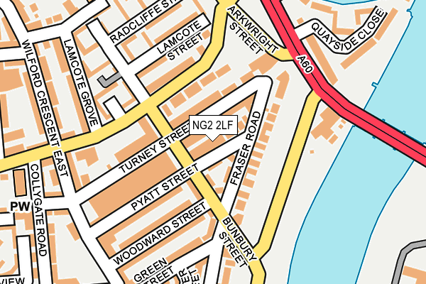 NG2 2LF map - OS OpenMap – Local (Ordnance Survey)