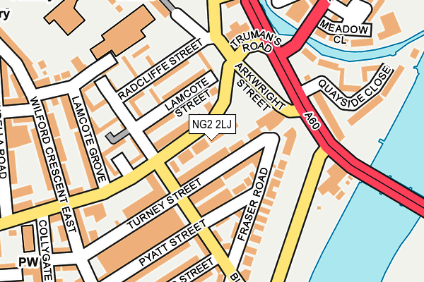 NG2 2LJ map - OS OpenMap – Local (Ordnance Survey)