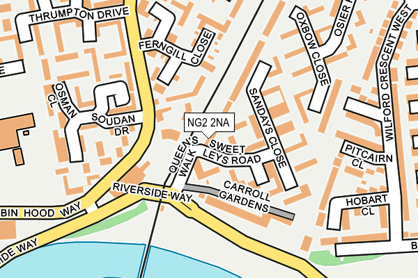 NG2 2NA map - OS OpenMap – Local (Ordnance Survey)