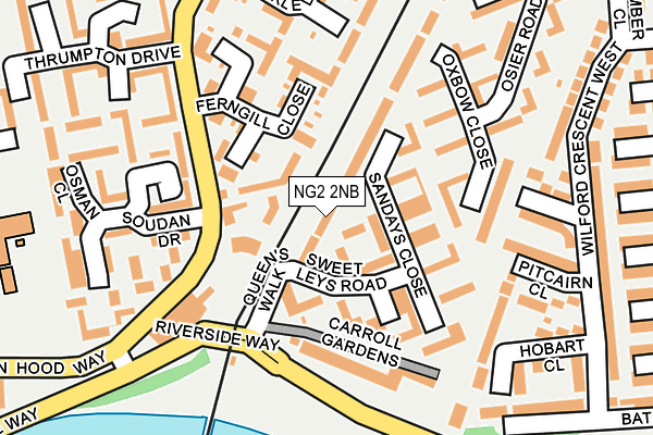 NG2 2NB map - OS OpenMap – Local (Ordnance Survey)