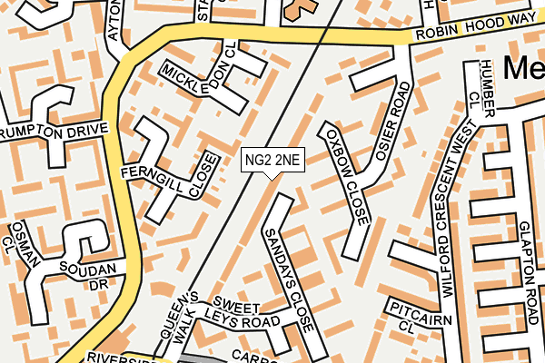 NG2 2NE map - OS OpenMap – Local (Ordnance Survey)