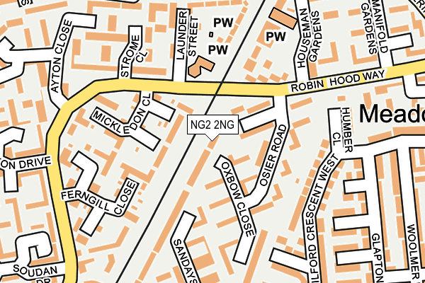 NG2 2NG map - OS OpenMap – Local (Ordnance Survey)