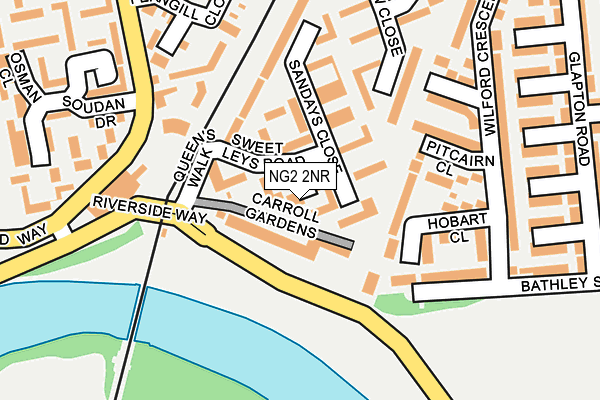 NG2 2NR map - OS OpenMap – Local (Ordnance Survey)