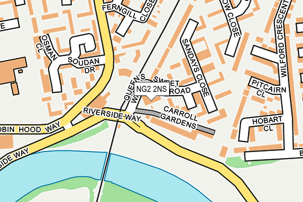 NG2 2NS map - OS OpenMap – Local (Ordnance Survey)