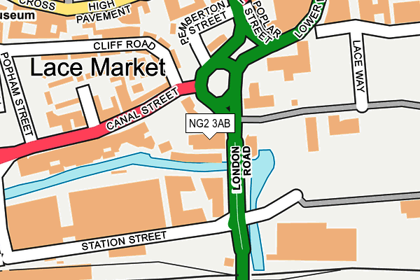 NG2 3AB map - OS OpenMap – Local (Ordnance Survey)