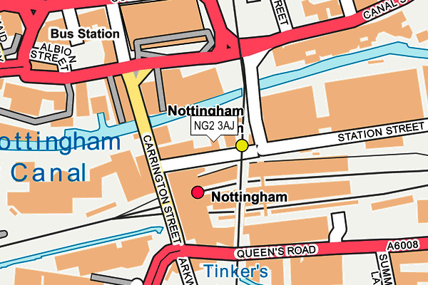 NG2 3AJ map - OS OpenMap – Local (Ordnance Survey)