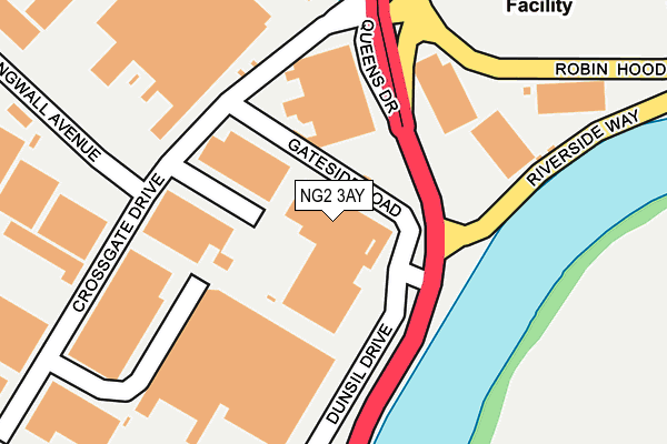 NG2 3AY map - OS OpenMap – Local (Ordnance Survey)