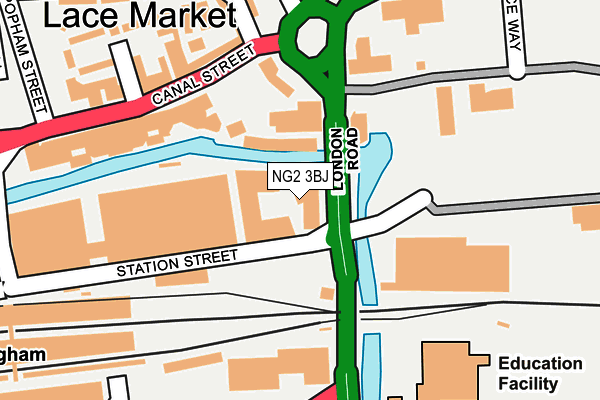 NG2 3BJ map - OS OpenMap – Local (Ordnance Survey)