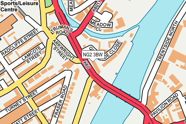 NG2 3BW map - OS OpenMap – Local (Ordnance Survey)