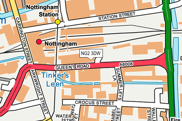 NG2 3DW map - OS OpenMap – Local (Ordnance Survey)