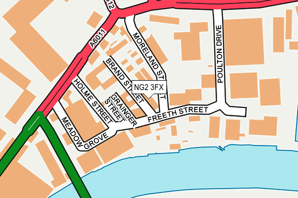 NG2 3FX map - OS OpenMap – Local (Ordnance Survey)