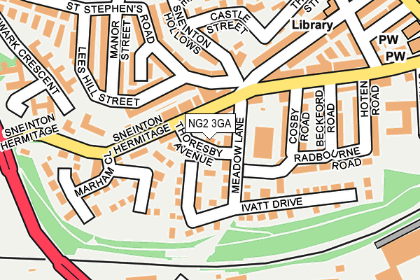 NG2 3GA map - OS OpenMap – Local (Ordnance Survey)