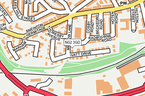 NG2 3GD map - OS OpenMap – Local (Ordnance Survey)