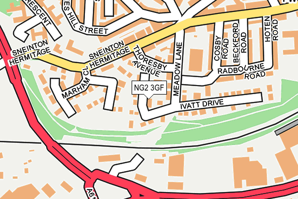 NG2 3GF map - OS OpenMap – Local (Ordnance Survey)